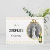 Elegant Golden 50th Jubileum Party uitnodigingen (Staand voorkant)