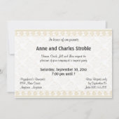 Elegant Golden 50th Jubileum Party uitnodigingen (Achterkant)