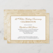 Elegant Golden 50th Script Wedding Jubileum Kaart (Voorkant / Achterkant)