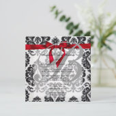 Elegant Golden Accent Gold Wedding Invite Kaart (Staand voorkant)