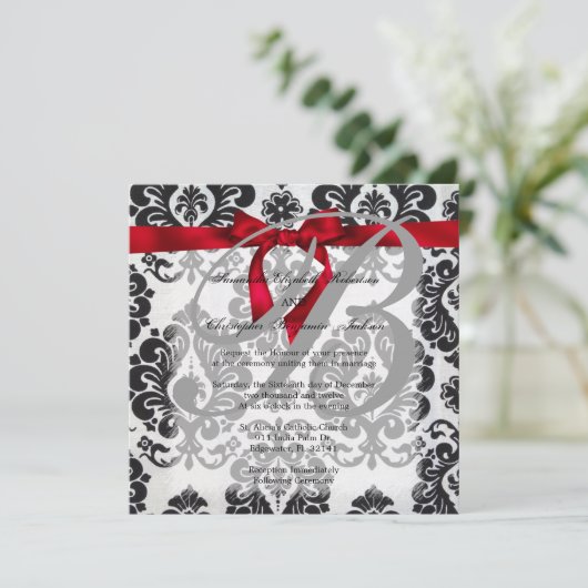 Elegant Golden Accent Gold Wedding Invite Kaart (Staand voorkant)