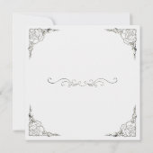 Elegant Golden Accent Silver Wedding Invite Kaart (Achterkant)