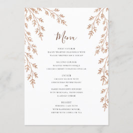 Elegant Golden airy vertakt Botanical Wedding Menu