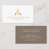 Elegant Golden  ananas Visitekaartje (Voorkant / Achterkant)