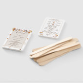 Elegant Golden Autumn Leaf Trouwprogramma Handwaaier (Niet-gemonteerd)