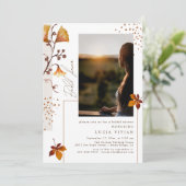 Elegant Golden Autumn Leaf Vrijgezellenfeest Kaart (Staand voorkant)