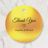 Elegant Golden Bedankt voor je huwelijk Bedankjes Labels (Achterkant)