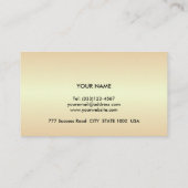 Elegant Golden Beige Metallic look Visitekaartje (Achterkant)