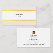 Elegant Golden & Beige Stripes op wit Visitekaartje (Voorkant / Achterkant)
