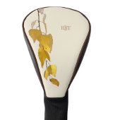Elegant Golden Birch Leaf Personalized Christmas   Golfheadcover