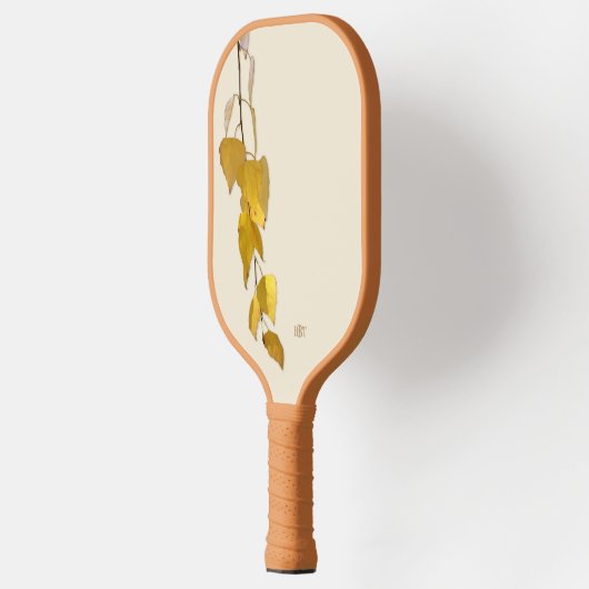 Elegant Golden Birch Leaf Personalized Christmas   Pickleball Paddle (Links)