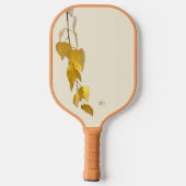 Elegant Golden Birch Leaf Personalized Christmas   Pickleball Paddle (Achterkant)