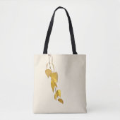 Elegant Golden Birch Leaves Christmas Gift Tote Bag (Voorkant)