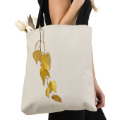 Elegant Golden Birch Leaves Christmas Gift Tote Bag