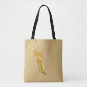 Elegant Golden Birch Leaves Christmas Gift Tote Bag (Voorkant)