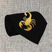 Elegant Golden - Black Scorpio Zodiac Stropdas