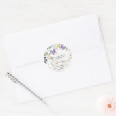 Elegant Golden  Bloemen doopsel Ronde Sticker (Envelop)