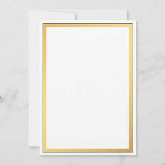 Elegant Golden Border Wedding in Spaans (Achterkant)