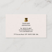 Elegant Golden & Brown Beige Stripes Visitekaartje (Achterkant)