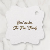 Elegant Golden Butterfly Label (Achterkant)