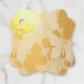Elegant Golden Butterfly Label (Voorkant)