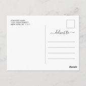 Elegant Golden Calligraphy Wedding Save the Date Briefkaart (Achterkant)