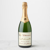 Elegant Golden Celebrate Sparkling Wijnetiket (Voorkant)
