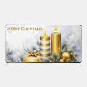 Elegant Golden Christmas Decoration Bureaumat (Voorkant)