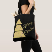 Elegant Golden Christmas Tree Tote Bag (Dichtbij)