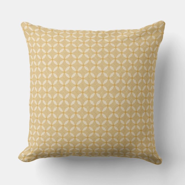 Elegant Golden Circle Geometric Pattern Kussen (Voorkant)