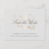 Elegant Golden Conch Wedding Save the Date Aankondigingskaart (Voorkant)