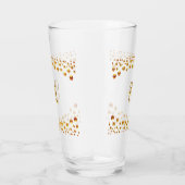 Elegant Golden Confetti Glas (Rechts)