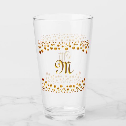 Elegant Golden Confetti Glas (Voorkant)