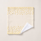 Elegant Golden Confetti op Light Sand Beige Bad Handdoek (Wasdoekje)