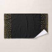 Elegant Golden Confetti op zwart Bad Handdoek (Handdoek)