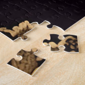Elegant Golden Deer Embleem met Lijst Legpuzzel (Zijkant)