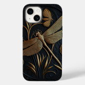 Elegant Golden Dragonfly in Bronze Filigree Case-Mate iPhone Case (Achterkant)