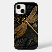 Elegant Golden Dragonfly in Bronze Filigree Case-Mate iPhone Case (Achterkant)
