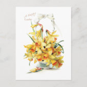 Elegant  Golden Easter Daffodils Briefkaart (Voorkant)