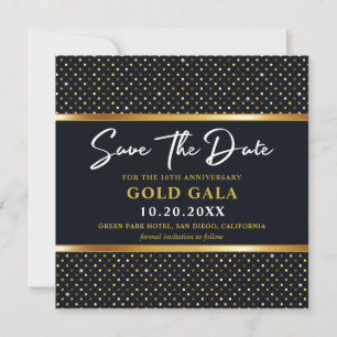 Elegant Golden en Deep Navy Gala redden de datum