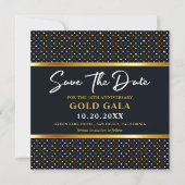 Elegant Golden en Deep Navy Gala redden de datum (Voorkant)