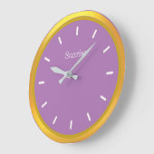 Elegant Golden en Violet Grote Klok (Hoek)