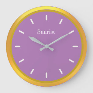 Elegant Golden en Violet Grote Klok