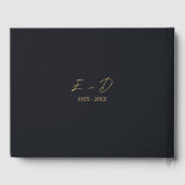 Elegant Golden Floral 50e bruiloft Jubileum Gastenboek (Achterkant)