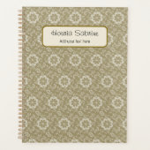 Elegant Golden Floral Ornamental Vintage Planner (Voorkant)