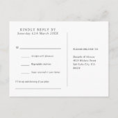 Elegant Golden Floral Song Request RSVP Briefkaart (Achterkant)