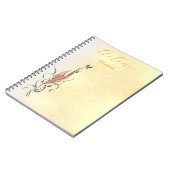 Elegant Golden Floral Vine Spiral Photo Notebook Notitieboek (Linkerzijde)