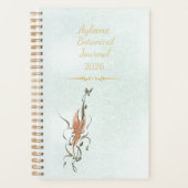 Elegant Golden Floral Vine Spiral planner (Voorkant)