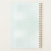 Elegant Golden Floral Vine Spiral planner (Achterkant)