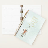 Elegant Golden Floral Vine Spiral planner (Display)